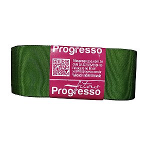 Fita Gorgurão Progresso 38mm nº9 - 10m Cor 249 Verde Militar - 01 unidade