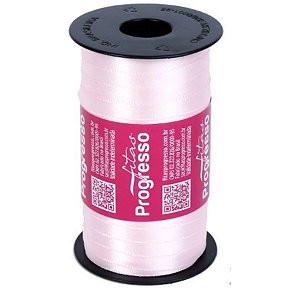 Fita de Cetim Progresso 7mm nº1 - 100m Cor 206 Rosa Claro - 01 unidade