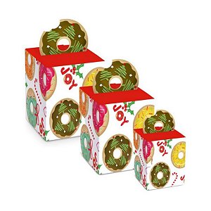 Caixa Panetone Pop Up Donuts - 10 unidades - Cromus Natal - Rizzo Confeitaria