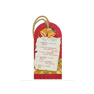 Decor Home Tag Natal -  Ref.DHTN-005 - 14,5x7 cm - LitoArte - Rizzo Confeitaria