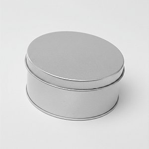 Lata Redonda para Lembrancinha Prata - 10x4cm - 1un - Artegift - Rizzo