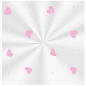 Saco Transparente Decorado - 11x19,5cm - Love Rosa - 100 unidades - Cromus