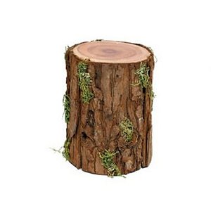 Tronco Decorativo Rústico Musgo M - 10cm x 25cm x 25cm - Cromus Páscoa Rizzo Confeitaria