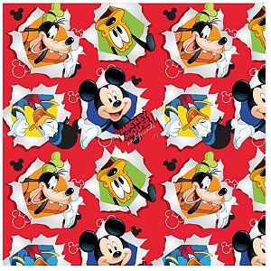 Folha para Ovos de Páscoa Mickey Friendship Vermelho 69x89cm - 05 unidades - Cromus Páscoa