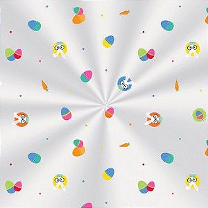 Saco Decorado Páscoa Cores - 11x19,5cm - 100 unidades - Cromus - Rizzo Confeitaria
