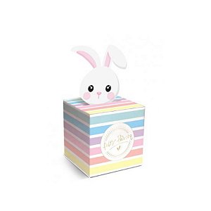 Caixa Pop Up Coelho Candy P 7x7x7cm - 10 unidades - Cromus Páscoa - Rizzo