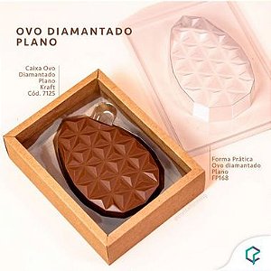 Caixa Ovo Diamantado Plano Kraft - 5 Unidades - Crystal -  Rizzo Confeitaria