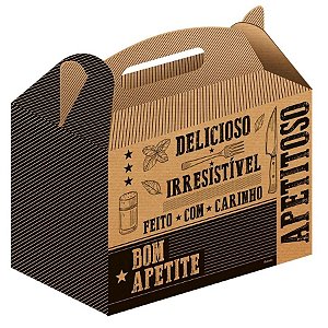 Caixa para Kit Lanches Kraft - 50 unidades - Food Service Festcolor - Rizzo Embalagens