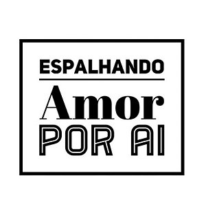 Carimbo Artesanal Espalhando Amor - M - 5x5cm - Cod.RI-074 - Rizzo Confeitaria