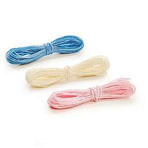 Kit Fios Decorativos de Papel Torcido Cores Baby - 2mm x 10 metros - 3 unidades - Cromus - Rizzo