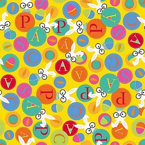 Folha para Ovos de Páscoa Cores Amarelo 69x89cm - 05 unidades - Cromus Páscoa - Rizzo
