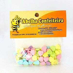 Mini Confeito - Mini Coração Color - 20 gramas - Abelha Confeitaria Rizzo