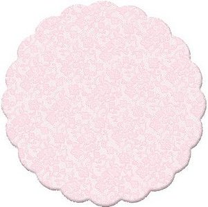 Fundo Rendado Redondo Rosa 7cm - 100 unidades - Cromus - Rizzo