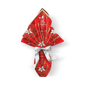 Saco Express 44x44cm para Ovos de 500g a 750g - Cacau Vermelho - 05 unidades - Cromus Páscoa - Rizzo