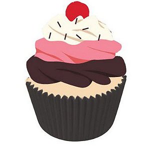 Forminha CupCake Preto com 45 un Junco