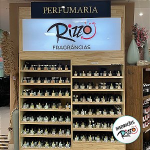 Potinho de Vidro Decorativo Sextavado com Tampa Difusora de Metal Dourada - 60ml