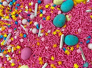 Fairy Sprinkles Páscoa Especial Rosa 150 gr Rizzo Confeitaria