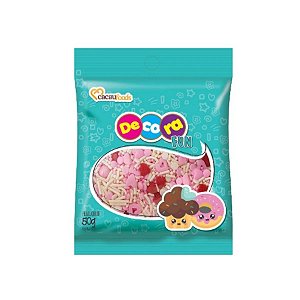 Decora Fun Confeitos Sweet Rose - Cacau Foods - 50g - Rizzo Confeitaria