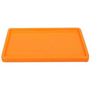 Bandeja Retangular 30x18cm Laranja Neon - 01 unidade - Só Boleiras - Rizzo