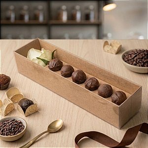 Caixa Botão de Rosa Para Brigadeiro Kraft - 5 un - Assk - Rizzo Confeitaria