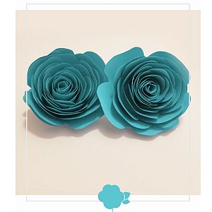 Topo de Bolo Rosas Tiffany M 2u - Rizzo Confeitaria