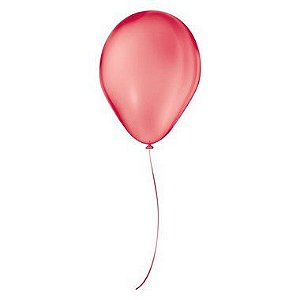 Balão de Festa Látex Cristal - Vermelho Fogo - Balões São Roque - Rizzo