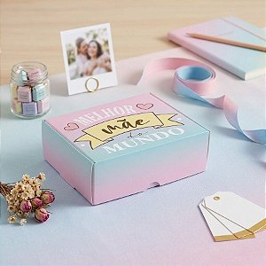 Caixa para 8 brigadeiros com 10 un. Melhor Mãe do Mundo Cromus Rizzo