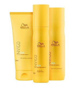 Wella Kit Invigo Sun Trio Sha 250Ml +  Cond 200Ml + Leave-In 150Ml