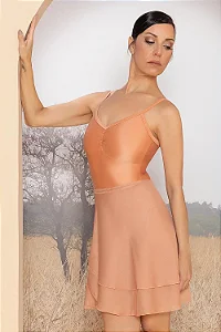 Saia Cláudia Mota Ouro Rosa - Só Dança CM38