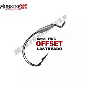Anzol Offset EWG 3/0 Lastreado Monster 3x