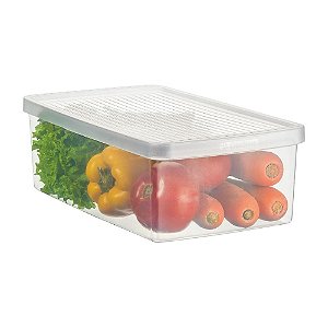 Caixa ORDENE Para legumes e Saladas -Tamanho M-Cor TRANSPARENTE