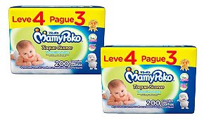 Kit 02 Toalhas Umedecidas MamyPoko Toque Suave - 400 Unidades