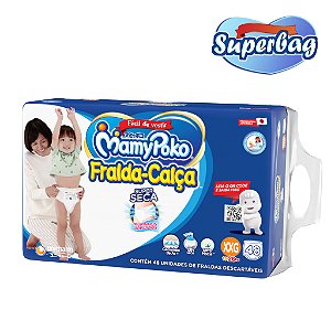 Super BAG FRALDA CALÇA Descartável Descartável Mamypoko - XXG - c/ 48 Unidades - Tecnologia Japonesa