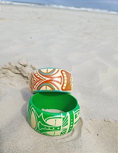 Pulseira Tiki Collab Sandro Fumaça VERDE - Retrô Customizada Handmade