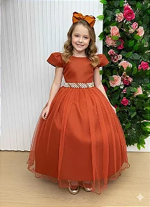 Vestido Marie Longo Heloisa Terracota