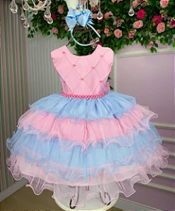Vestido Ysa Kids Lauren Rosa