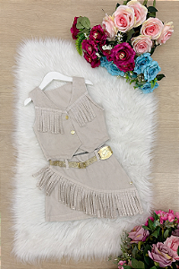 Conjunto Blogueirinha Boiadeira Maraisa Jeans Off