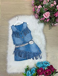 Conjunto Blogueirinha Boiadeira Maraisa Jeans