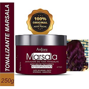 Máscara Matizadora Tonalizante Marsala 250gr Anjore