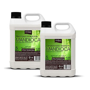 Kit Lavatório Shampoo E Condicionador 5 Litros Galão Mandioca Anjore