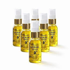 Kit Atacado 6 Óleo de Argan Serum Oil Anjore 45ml Reparação Intensa Brilho Ação Anti Frizz Imediata