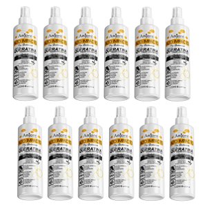 Kit Atacado 12 Queratina Líquida Alto Impacto Ácido Hialurônico Geleia Real e Colágeno 120ml Anjore