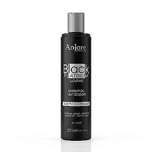 Shampoo Black Platinum Matizador Platinador Loiros e Grisalhos com Vitamina E 250ml Anjore