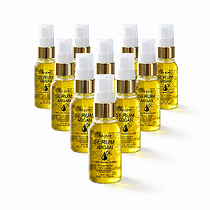 Kit Atacado 12 Óleo de Argan Serum Oil Anjore 45ml Reparação Intensa Brilho Ação Anti Frizz Imediata