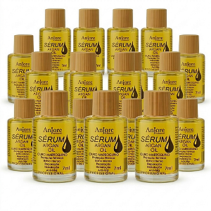 Kit Atacado 12 Óleo De Argan Para Cabelo Serum Oil Reparador 7ml Anjore Tratamento Profissional