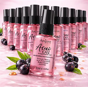 Kit Atacado 24 Óleo De Açaí Blindagem Restauração 30m Anjore Reparador de Pontas Duplas e Anti Frizz