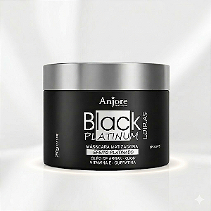 Máscara Black Platinum Matizador Platinador Loiros e Grisalhos com Vitamina E 250ml Anjore