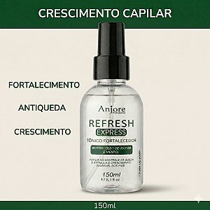 Tônico Crescimento Capilar Antiqueda Biotina Mentol e Jojoba Anjore Refresh Express Fortalecedor 150ml