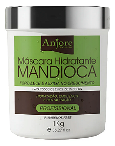 Máscara de Tratamento Mandioca 1kg Anjore Reparação Profunda Nutrição Intensa Rica Vitaminas A e C