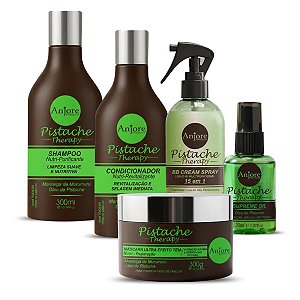Kit Pistache Therapy Completo Anjore Tratamento Profissional Multibenefícios De Alta Performance